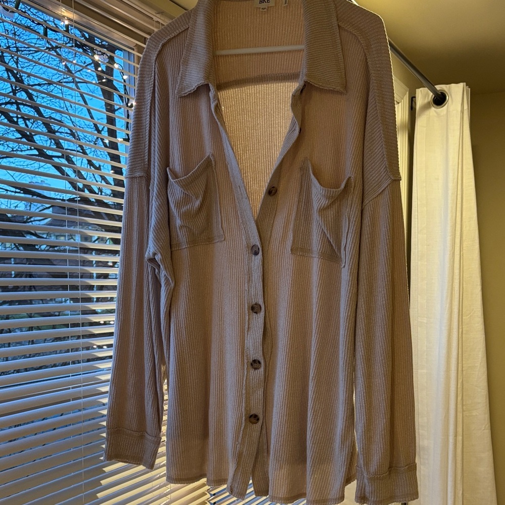 BKE Beige Button Down Shirt